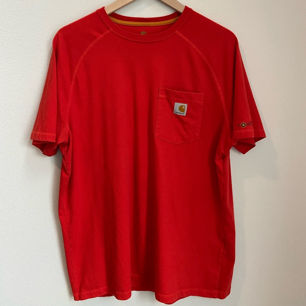 Red Carhartt Force Relaxed Fit Size Large